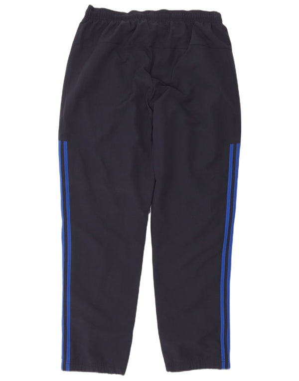 Calça de treino masculina Adidas Joggers grande poliéster azul marinho