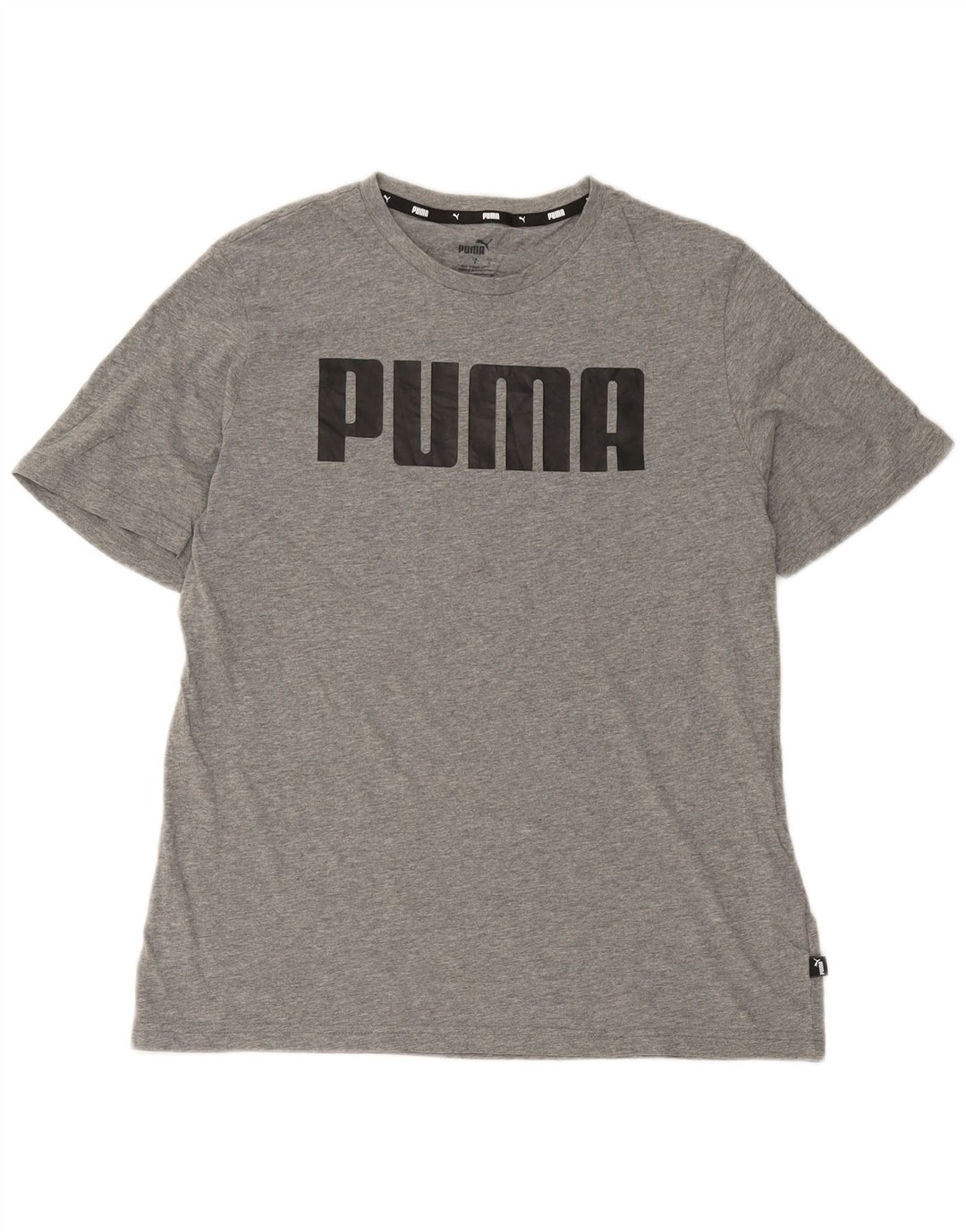Camiseta masculina Puma Graphic Top grande algodão cinza