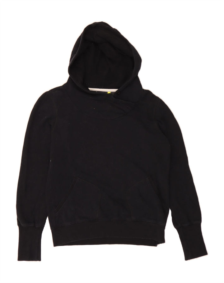 DIADORA Womens Hoodie Jumper UK 14 Medium Black Cotton Vintage Diadora and Second-Hand Diadora from Messina Hembry 