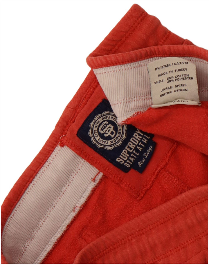 Shorts esportivos gráficos femininos Superdry UK 16 grande algodão laranja