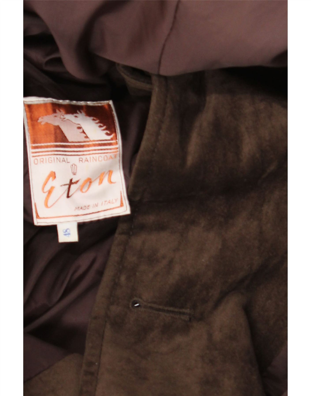 Capa de chuva masculina Eton IT 48 marrom médio