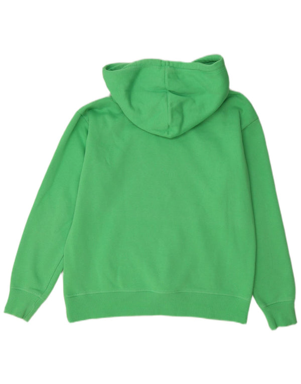 Jumper feminino com capuz grande Champion UK 10 pequeno algodão verde