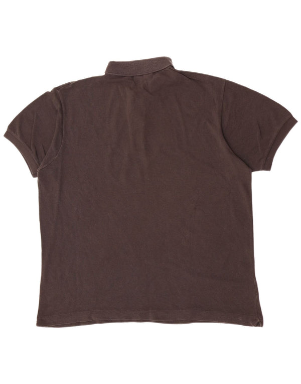 Camisa polo masculina Lacoste Classic Fit tamanho 6 XL algodão preto