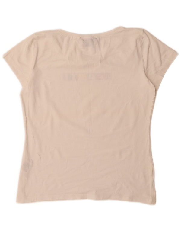 Camiseta feminina gráfica Gant Top UK 20 2XL algodão branco