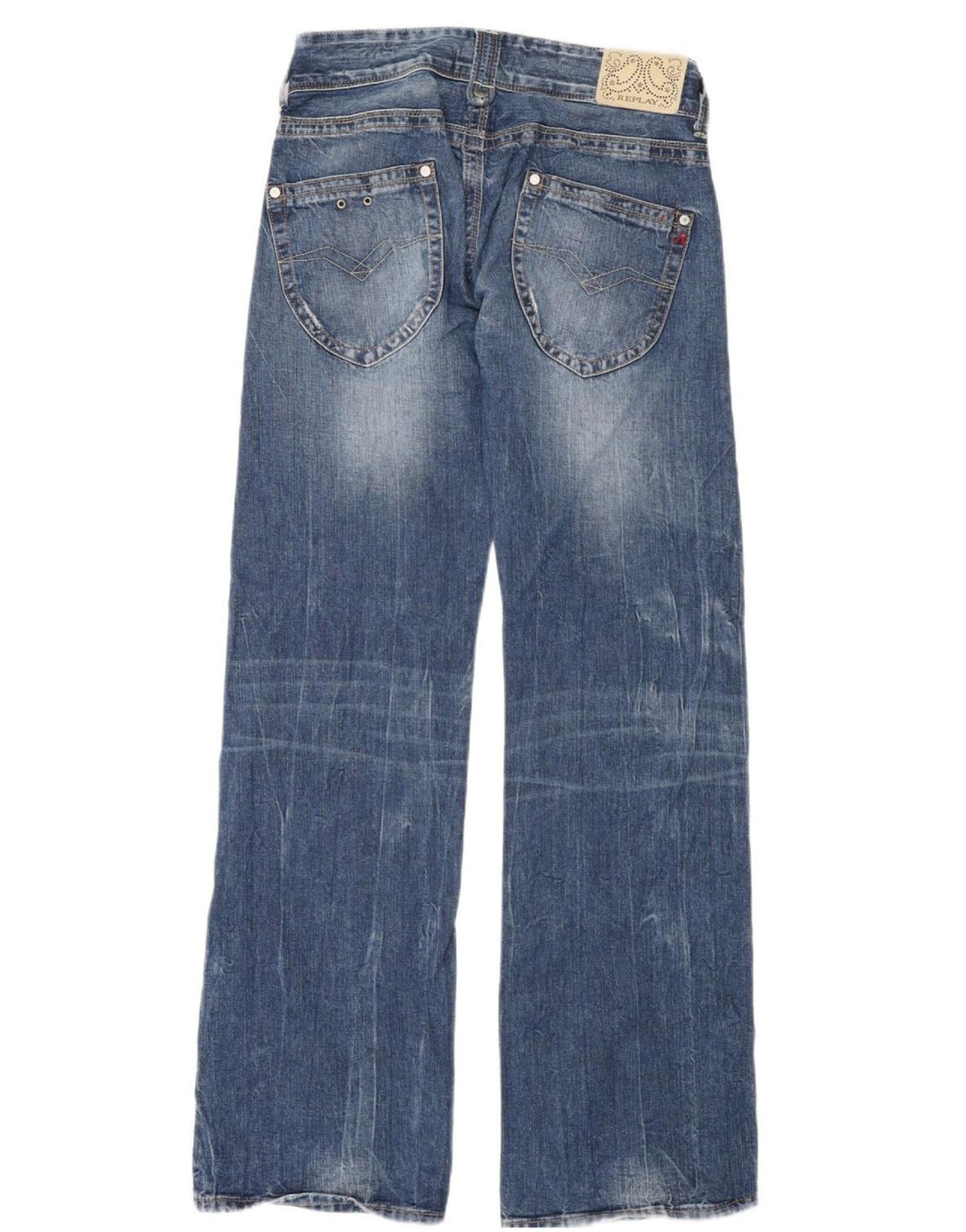 Replay Jeans feminino Janice Bootcut W27 L34 azul algodão