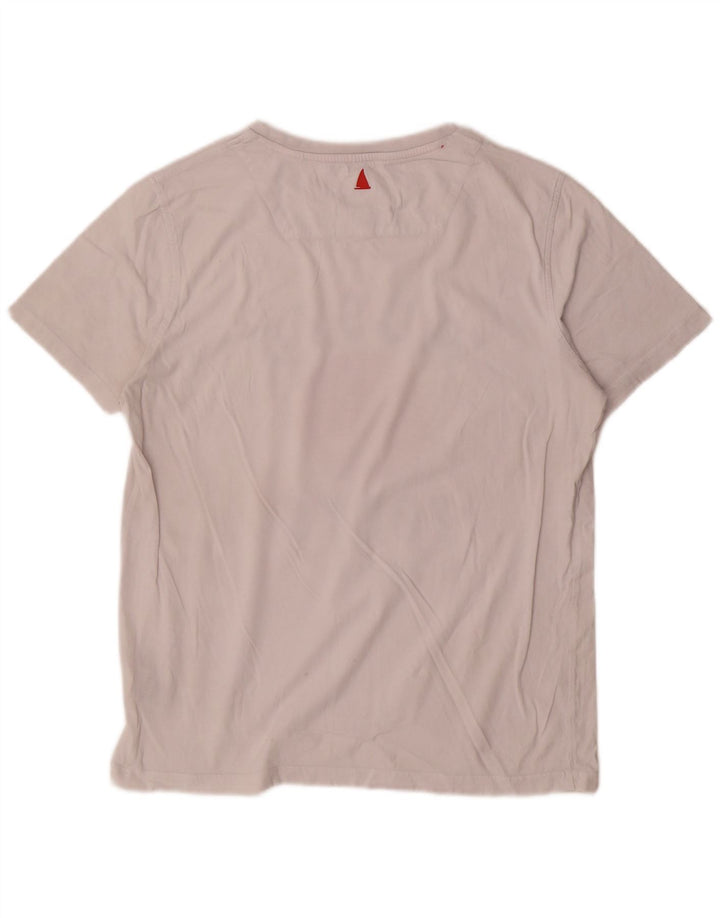 Camiseta gráfica masculina Musto Top médio algodão branco