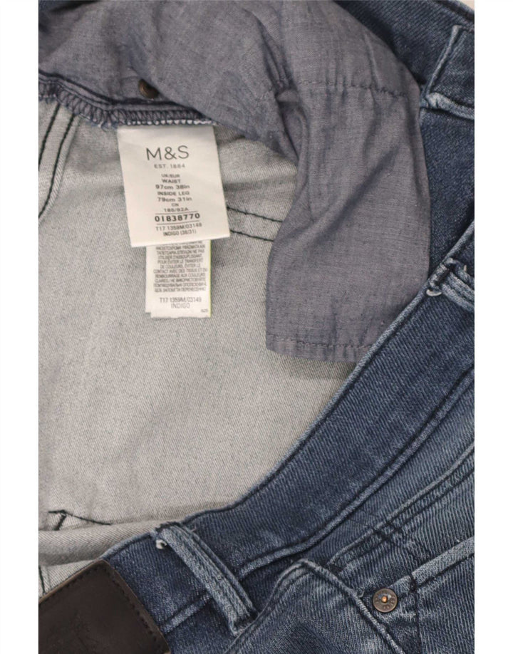 Jeans retos femininos Marks & Spencer W38 L31 algodão azul