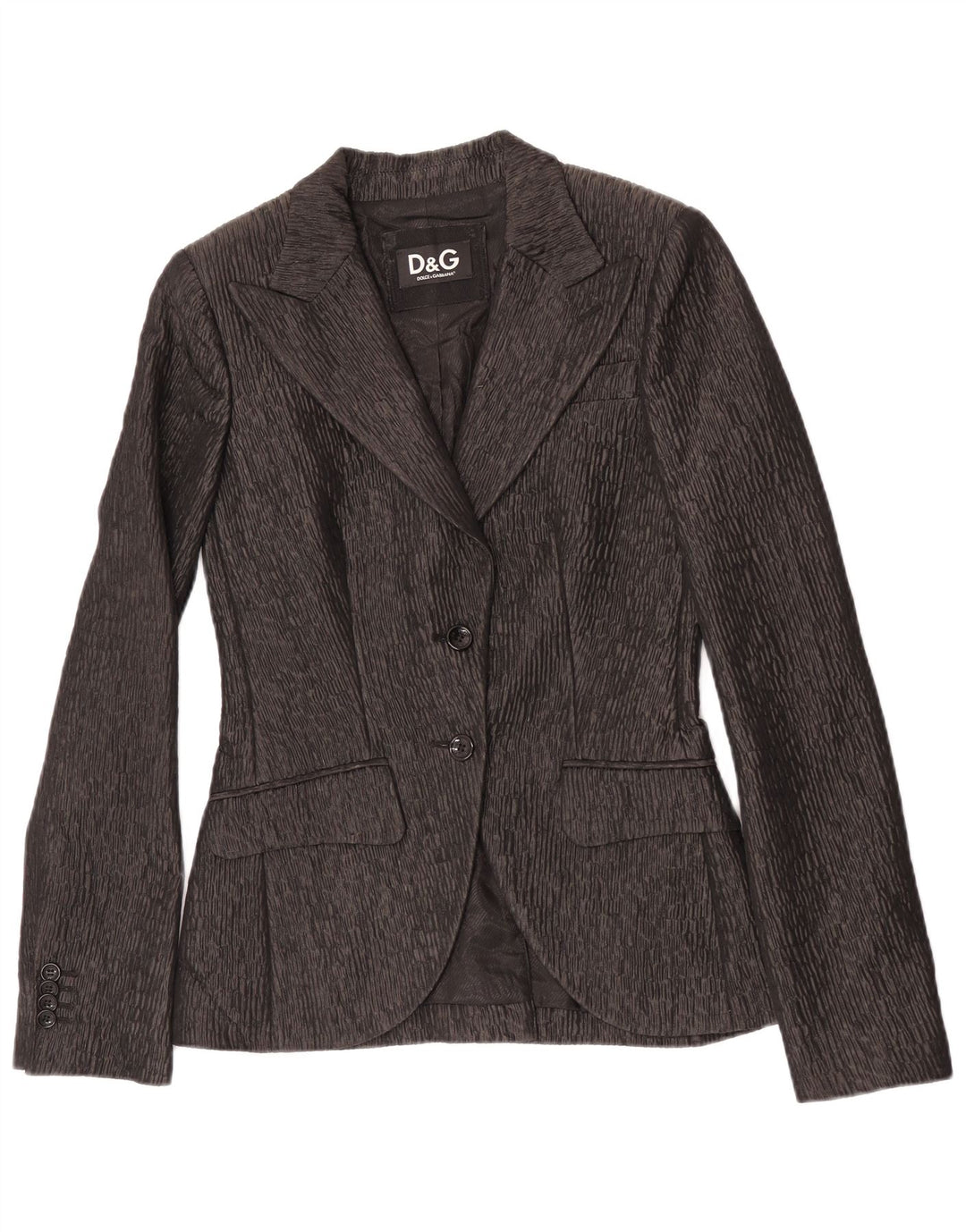 Jaqueta blazer feminina Dolce & Gabbana com 2 botões IT 42 poliéster preto médio