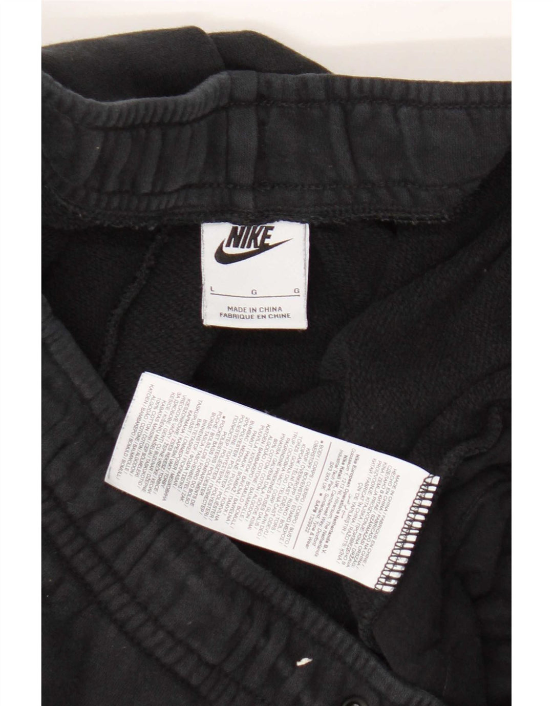 Calça de treino masculina Nike joggers grande algodão preto