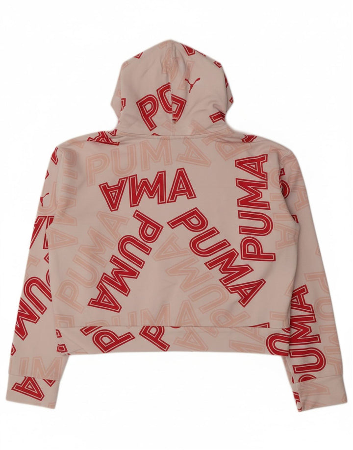 Jumper com capuz gráfico feminino PUMA 13-14 anos algodão branco