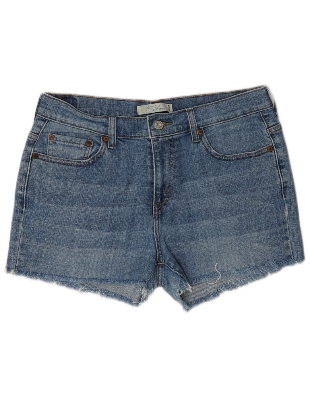 Shorts jeans feminino Levi's 515 US 10 grande W34 azul algodão