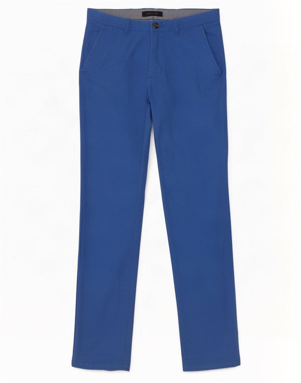 Tommy Hilfiger Mens Slim Chino Calças W32 L34 Azul Algodão