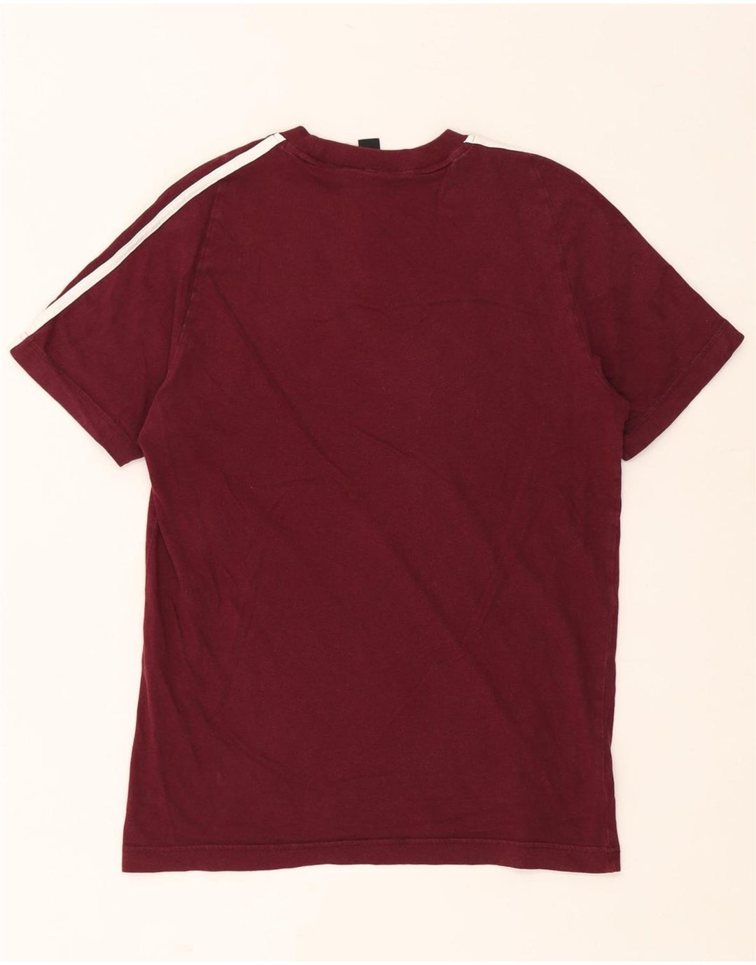 ADIDAS Mens T-Shirt Top Pequeno Algodão Marrom