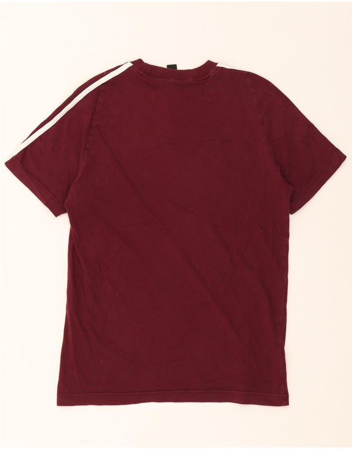 ADIDAS Mens T-Shirt Top Pequeno Algodão Marrom