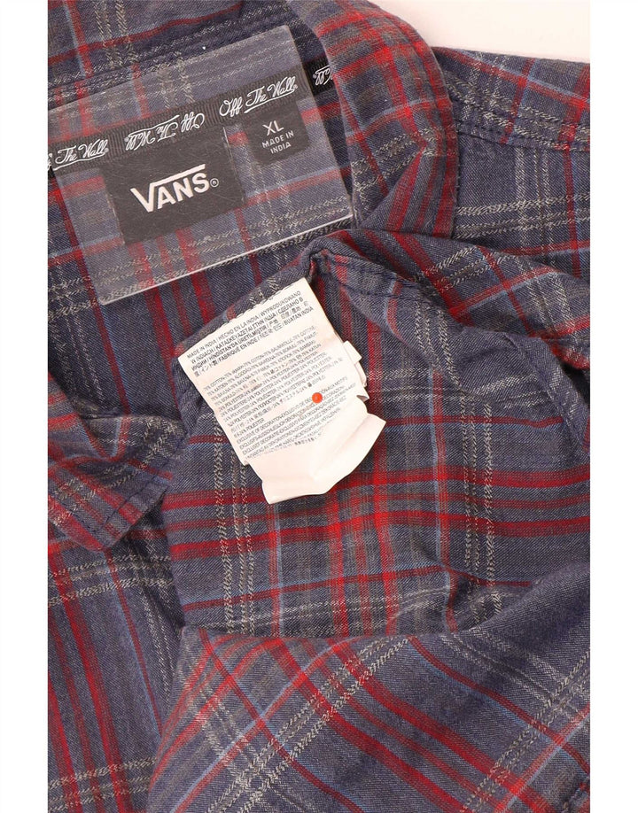 Vans Camisa masculina de flanela XL algodão xadrez multicolorido
