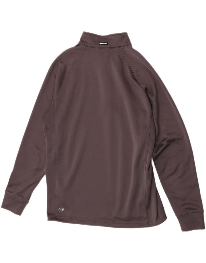 Puma Mens Pulôver Treino Top Pequeno Cinza Colourblock Poliéster