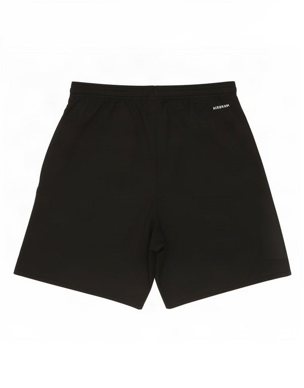 Shorts esportivos Adidas Boys Aeroready 9-10 anos pequenos poliéster preto