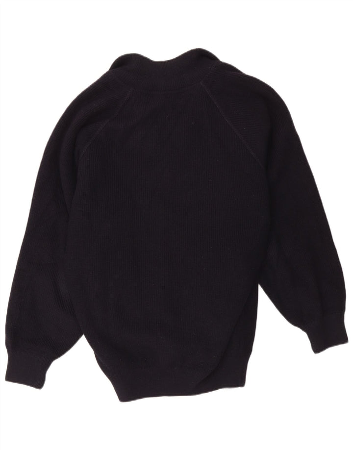 Jaqueta bomber masculina vintage de malha UK 40 grande lã preta