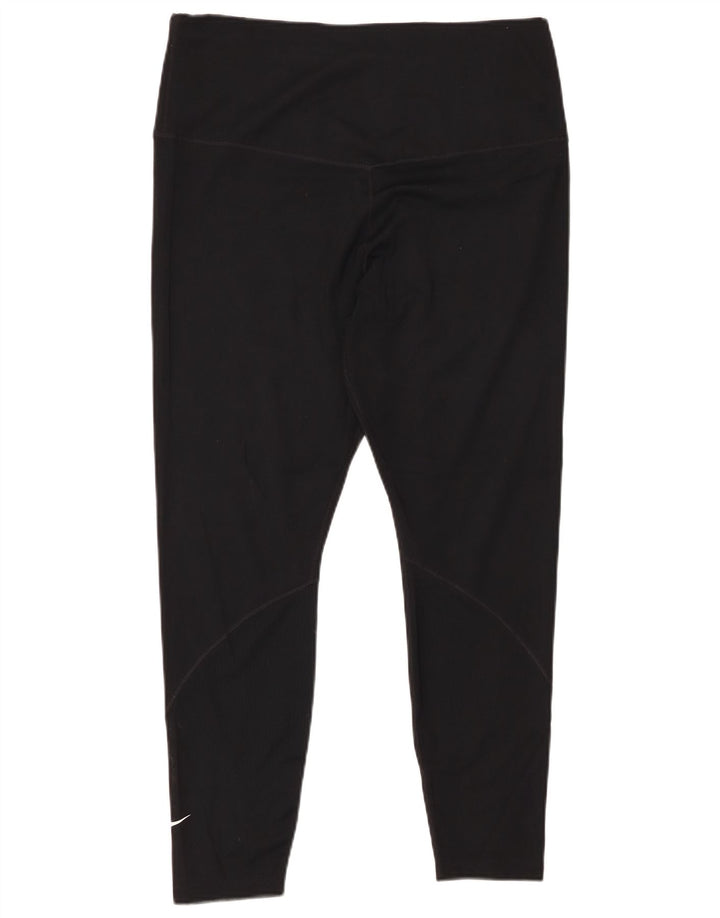 Leggings Nike Dri Fit Crop Femininas UK 18 XL Preto Poliéster