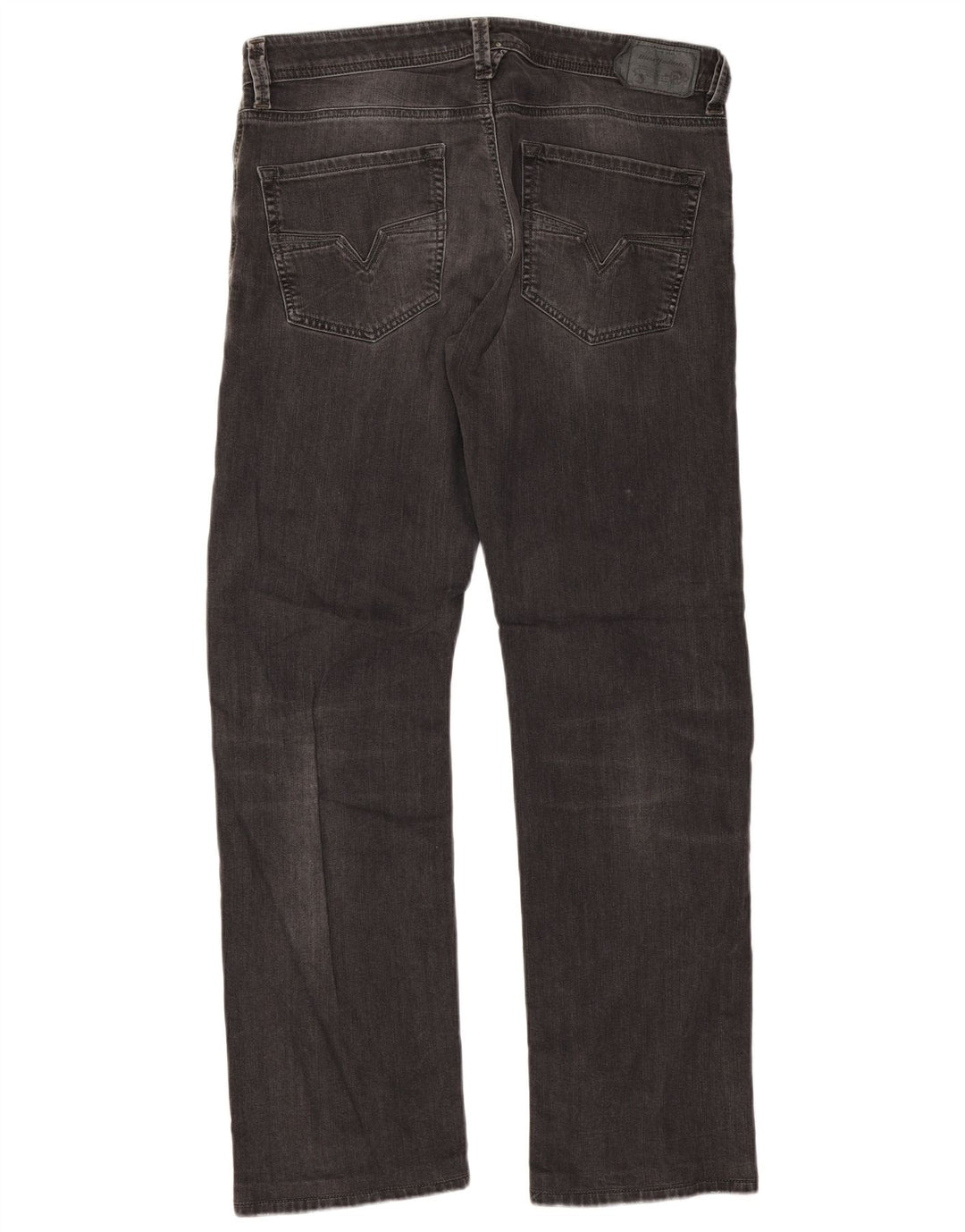 Diesel Mens Larkee Regular Straight Jeans W34 L32 Algodão Cinza