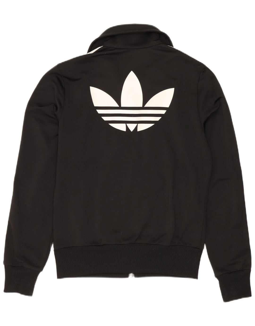 Adidas Womens Graphic Tracksuit Top Jacket EU 38 Pequeno Poliéster Preto