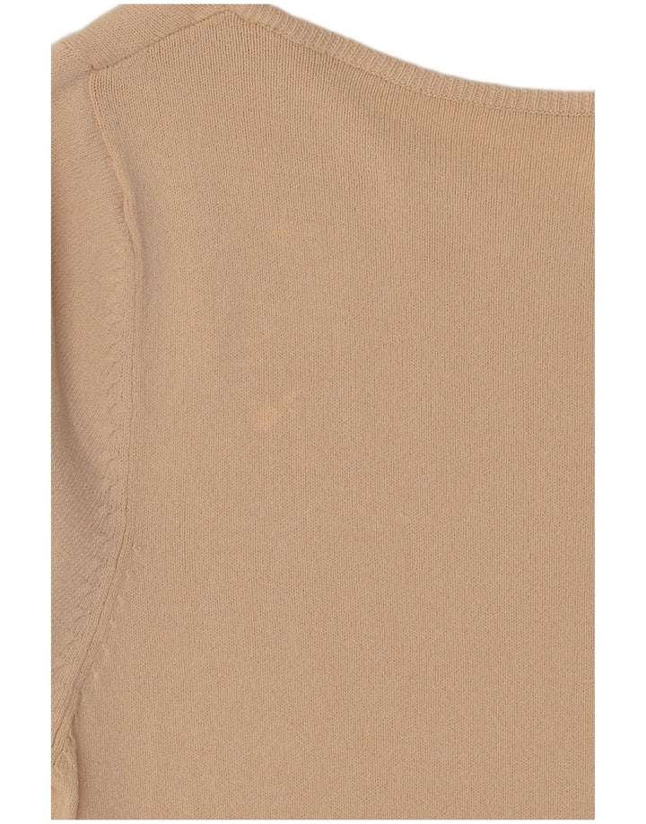 Zara Blusa Feminina Top Reino Unido 12 Médio Bege
