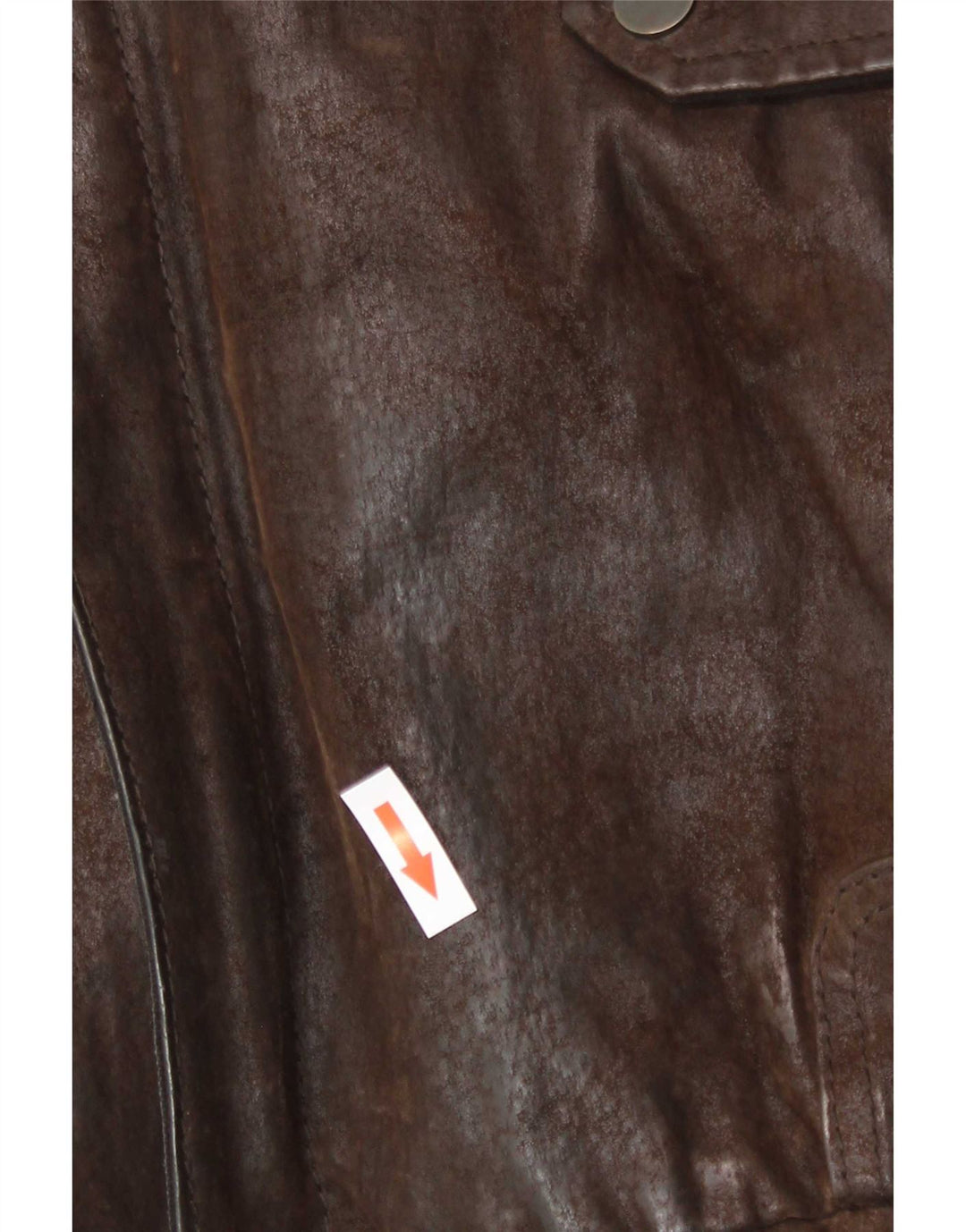 Jaqueta de couro masculina Cedarwood State UK 44 2XL Marrom