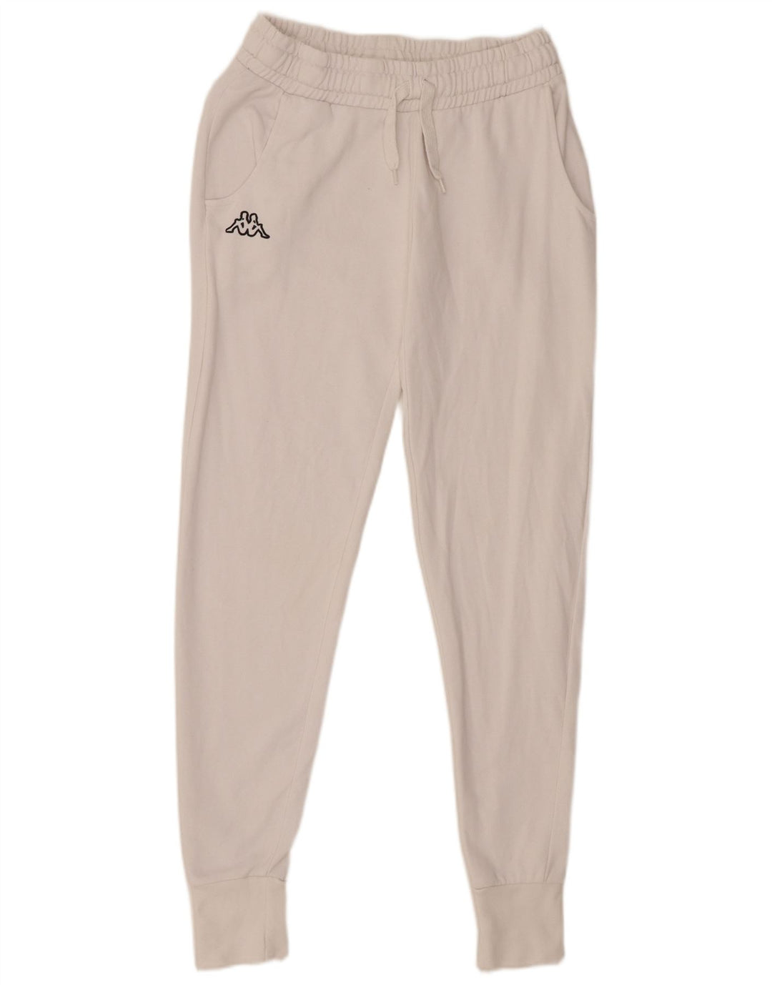Calça de treino feminina Kappa Joggers UK 12 médio branco