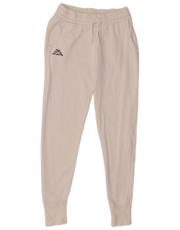 Calça de treino feminina Kappa Joggers UK 12 médio branco