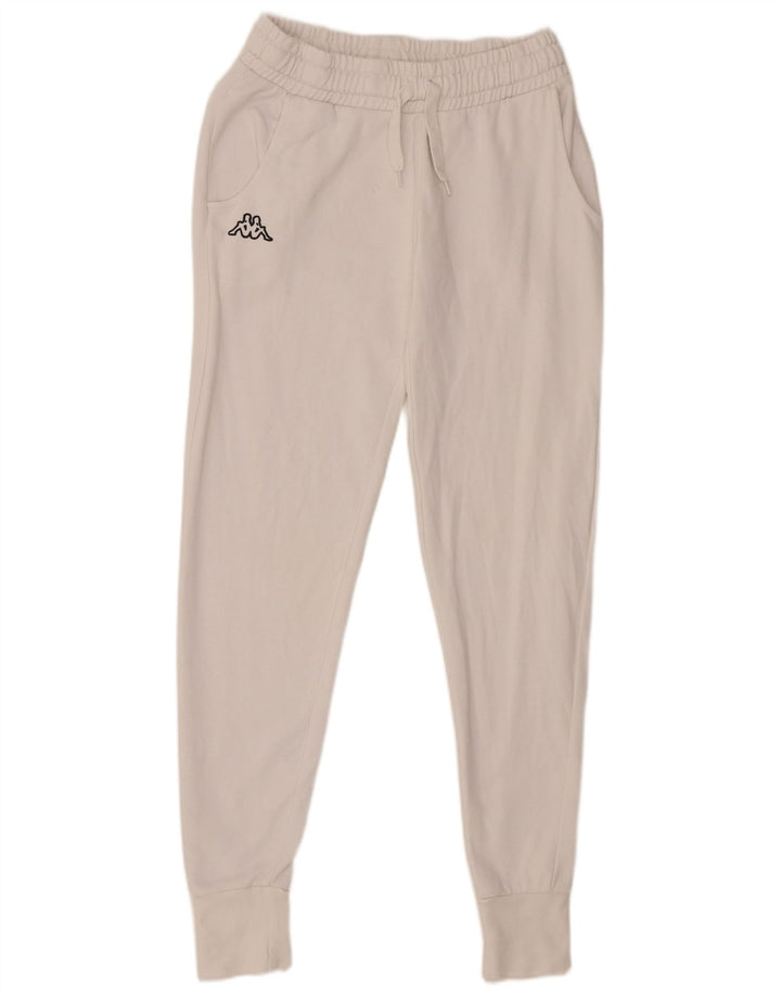 Calça de treino feminina Kappa Joggers UK 12 médio branco