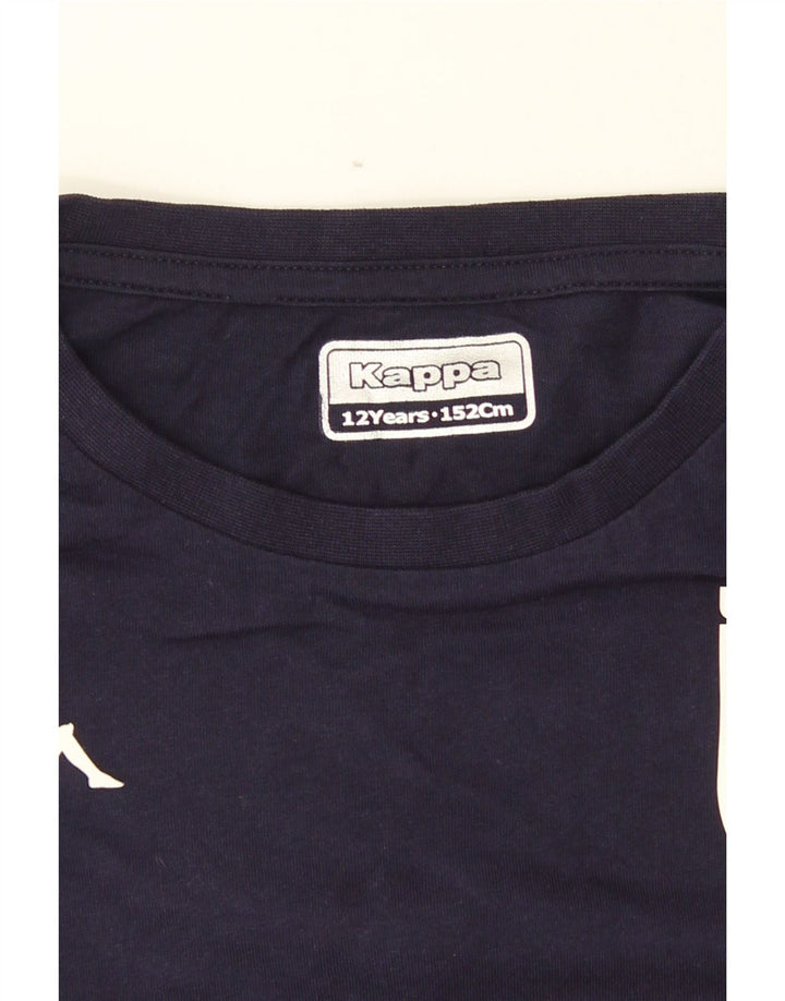 Top Kappa Boys Graphic 11-12 Anos Azul Marinho