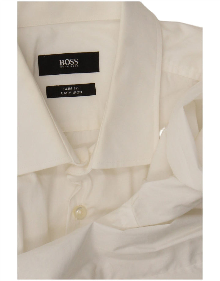 Hugo Boss Mens Camisa Slim Fit Médio Branco