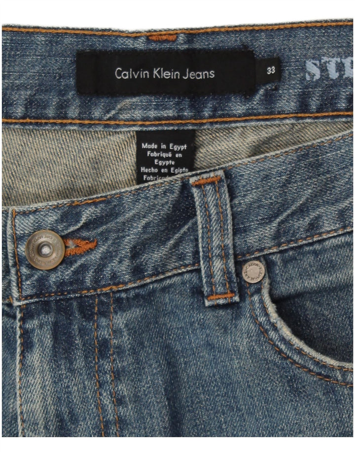 Shorts jeans masculino Calvin Klein W33 algodão azul médio