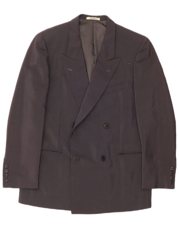 Jaqueta blazer masculina Profilo manga 3/4 com peito duplo Reino Unido 38 cinza médio