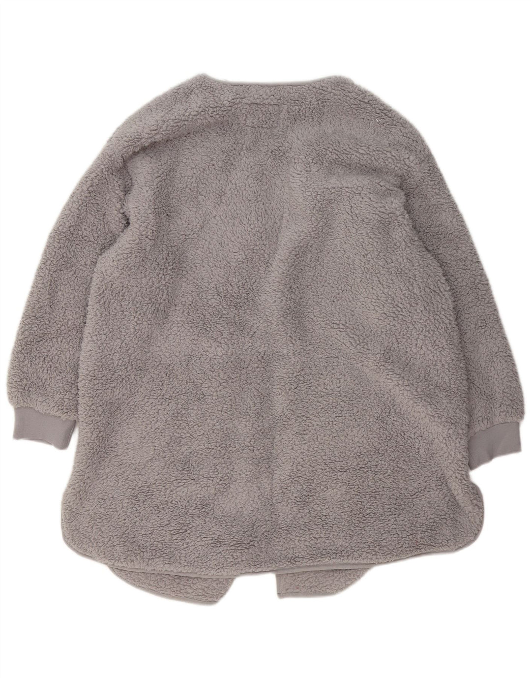 Sobretudo feminino de lã aberto grande Marks & Spencer Reino Unido 16 grande cinza