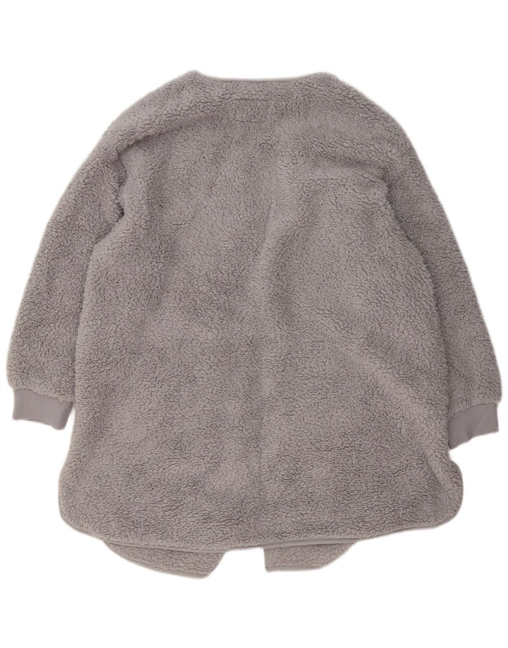 Sobretudo feminino de lã aberto grande Marks & Spencer Reino Unido 16 grande cinza