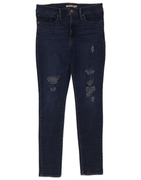 Calça Jeans Levis Feminina 311 Distressed Shaping Skinny W30 L30 Azul Marinho Algodão