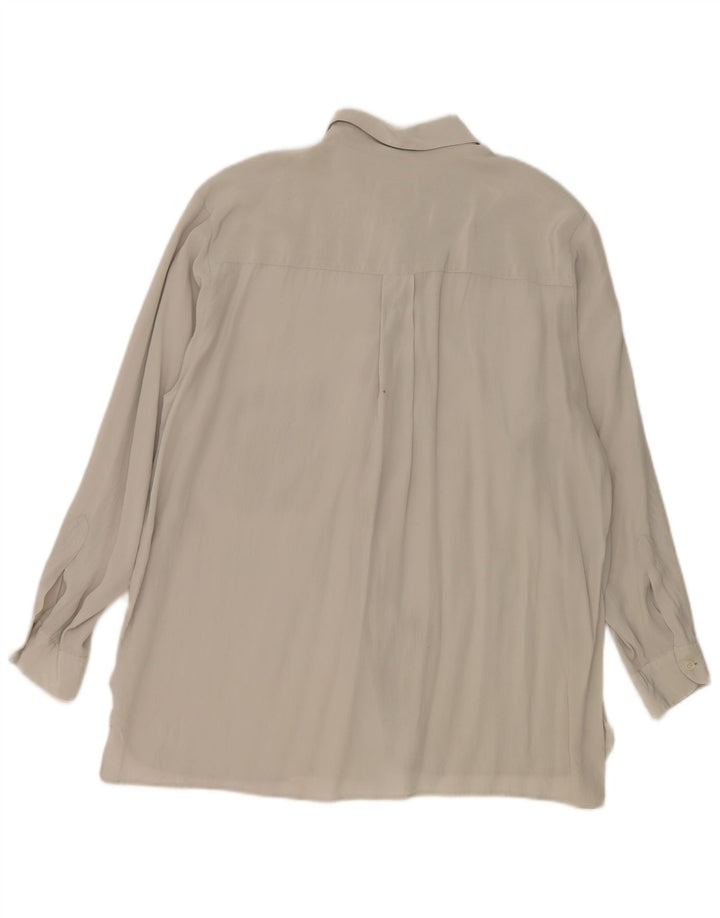 Blusa feminina Pancaldi UK 18 XL cinza seda