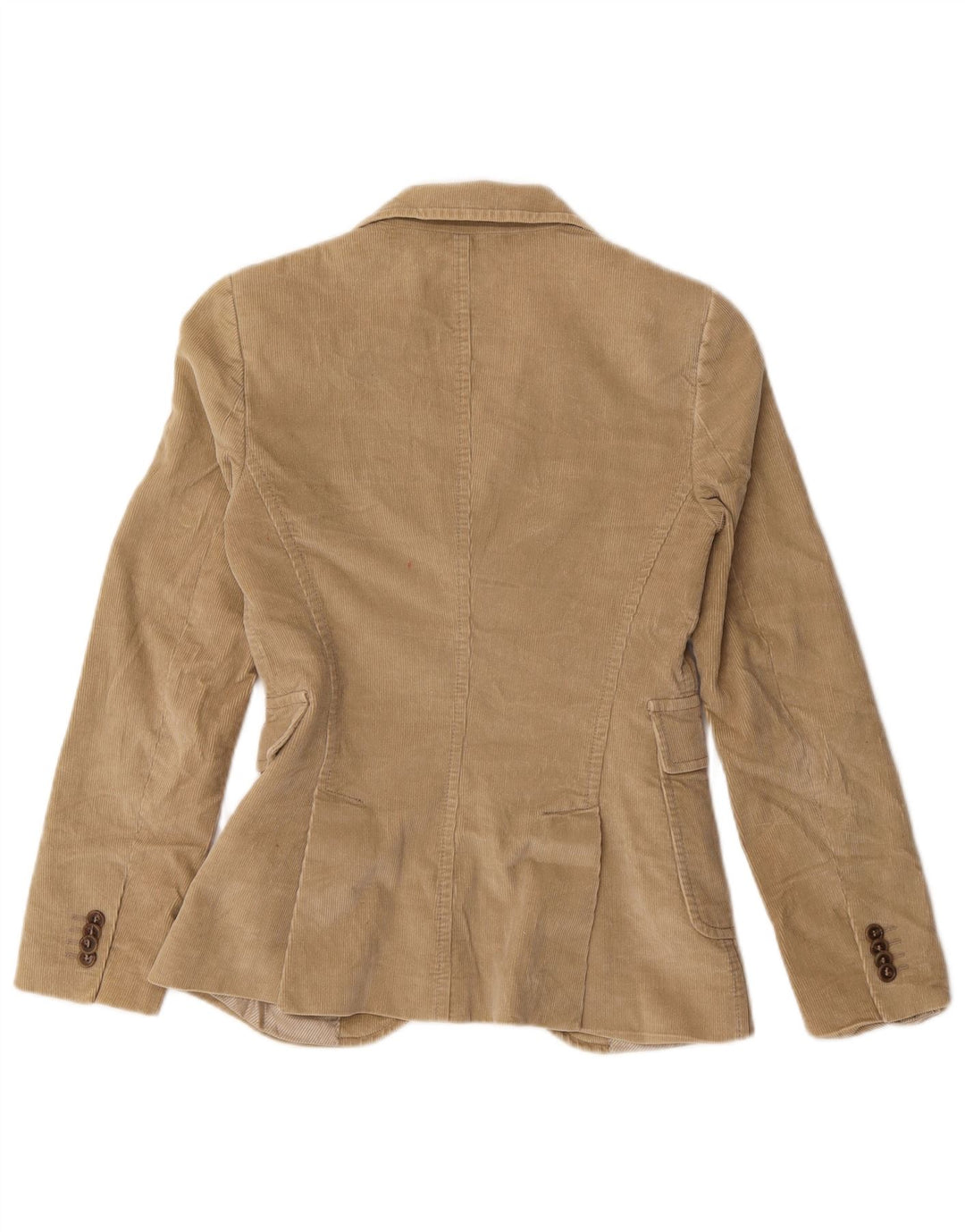 Jaqueta blazer feminina de veludo com 2 botões MASSIMO DUTTI EU 36 XS algodão marrom