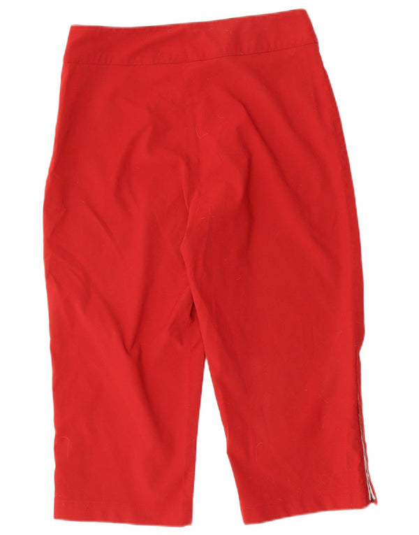 Calça Capri Feminina Adidas UK 14 Grande W30 L19 Poliéster Vermelho