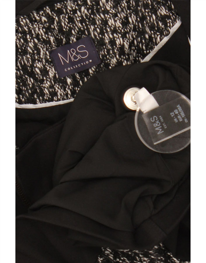 Jaqueta blazer feminina MARKS & SPENCER UK 12 médio preto manchado