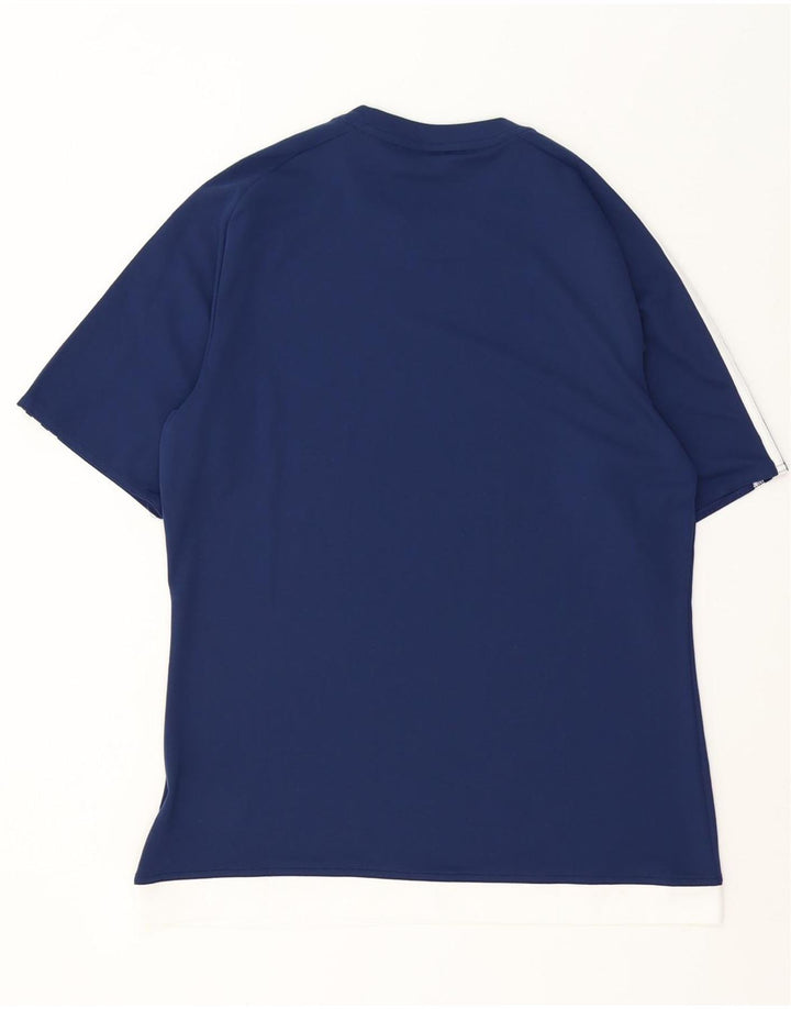 Camiseta masculina Adidas Climalite Top médio azul marinho poliéster