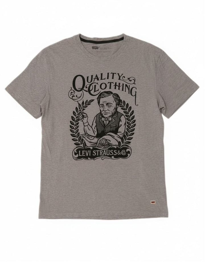 Camiseta gráfica masculina LEVI'S cinza médio