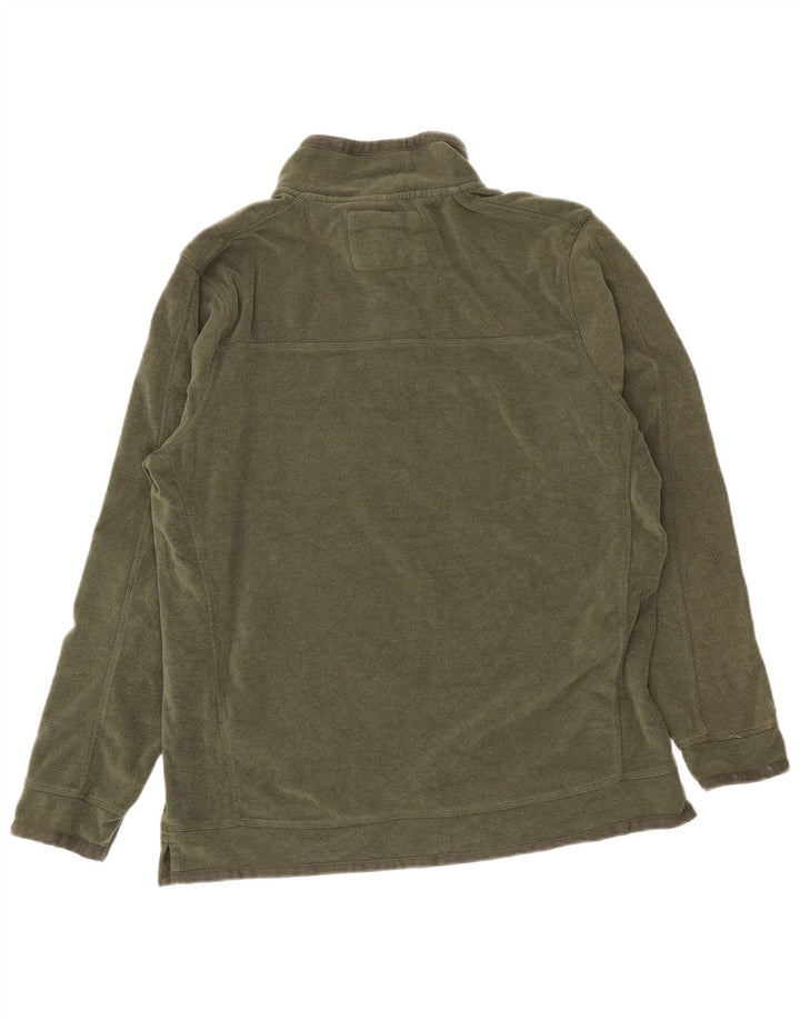Estranho Peixe Masculino Zip Neck Fleece Jumper Grande Poliéster Verde