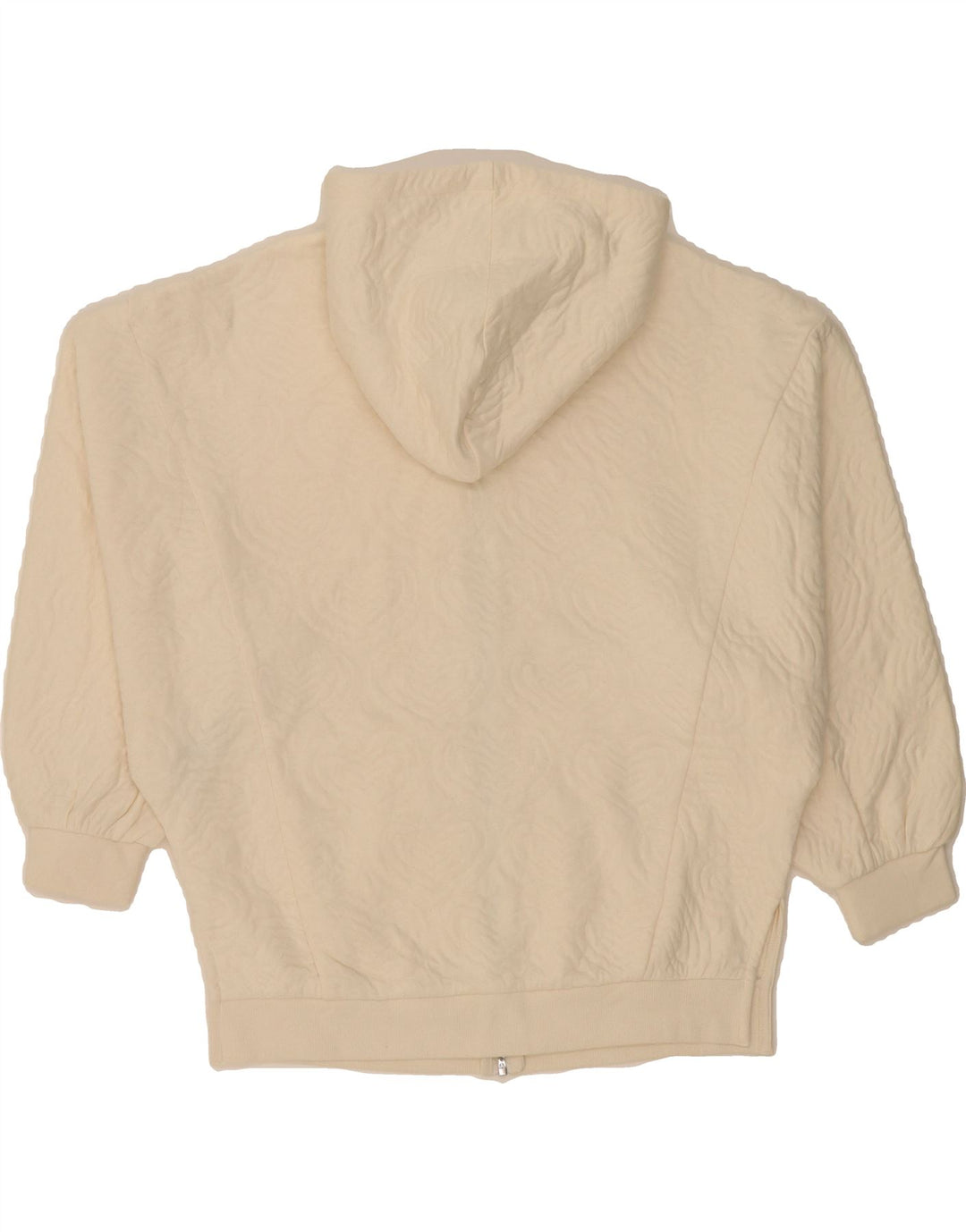 MARKS & SPENCER Girls Zip Hoodie Sweater 11-12 Years Off White Cotton Vintage Marks & Spencer and Second-Hand Marks & Spencer from Messina Hembry 