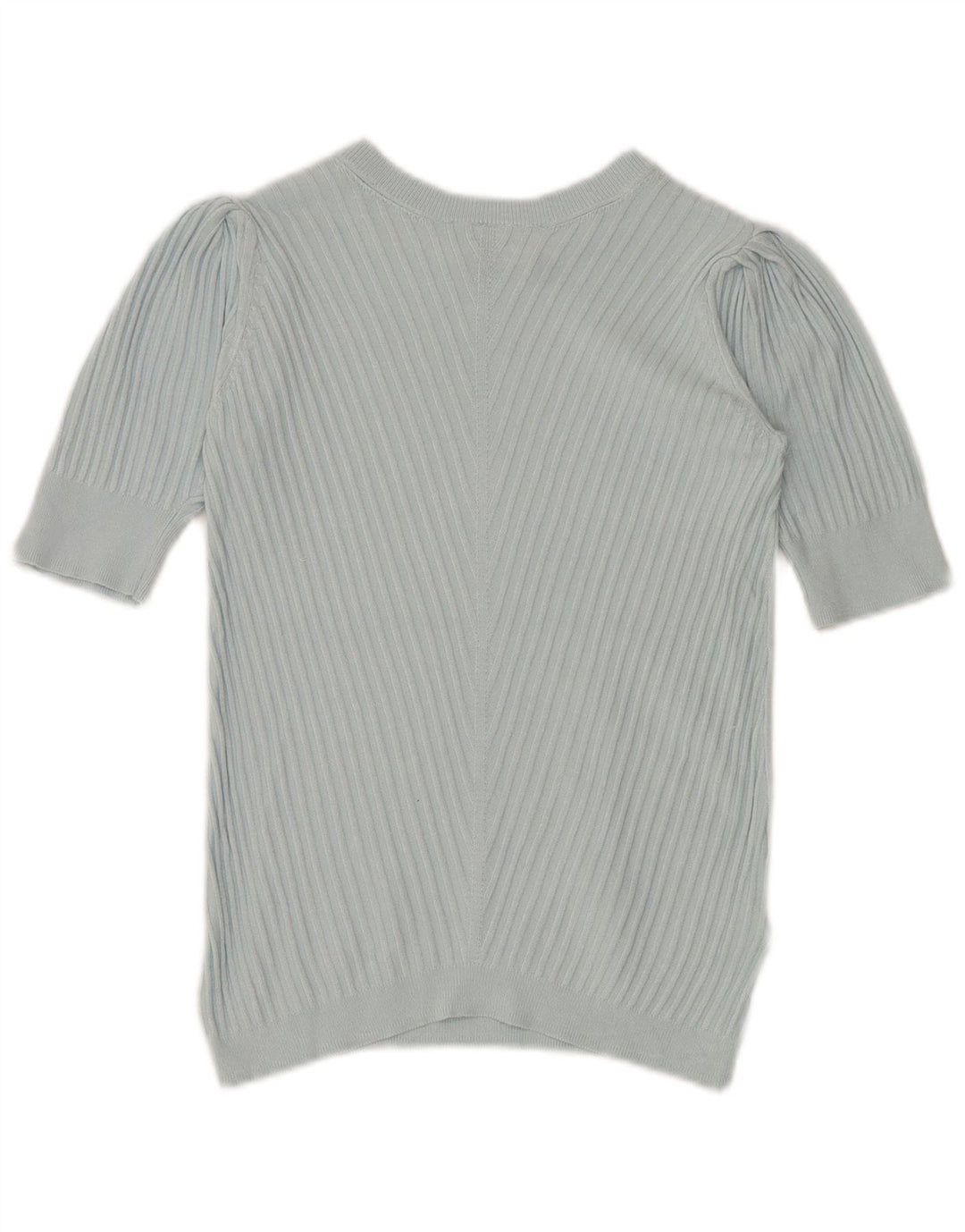 Suéter feminino Marks & Spencer com gola redonda e gola redonda Reino Unido 10 pequeno azul