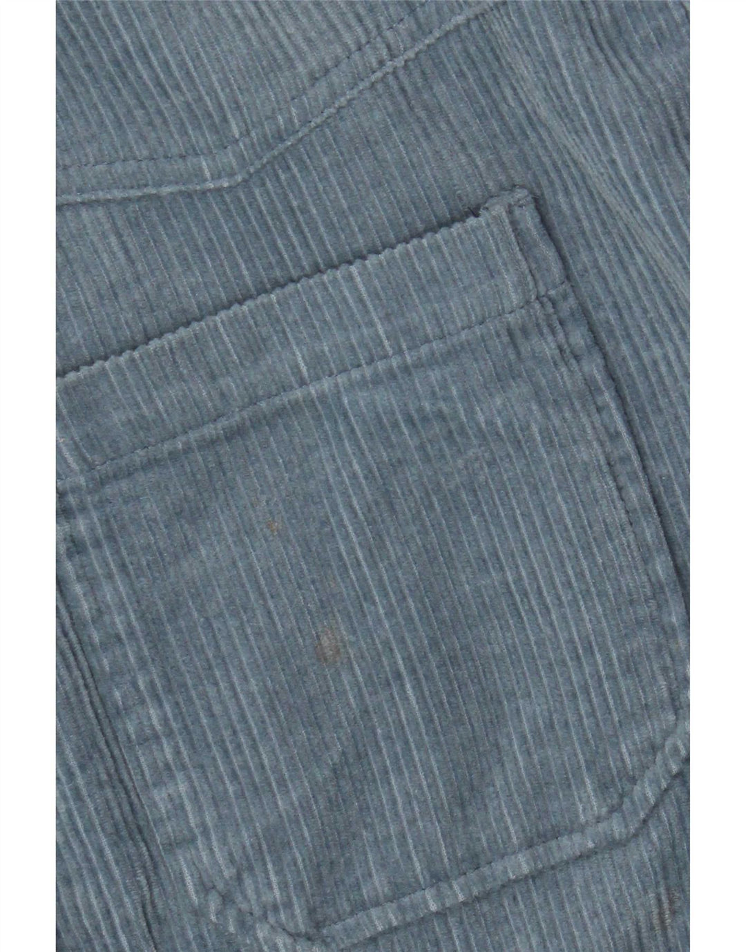 Camisa feminina de veludo cotelê Zara UK 14 algodão azul médio