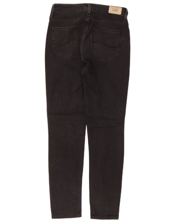Lee Womens Scarlett High Rise Skinny Jeans W28 L28 Algodão Preto