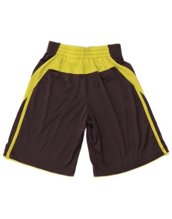 Shorts esportivos PUMA para meninos 7-8 anos pequeno cinza colorblock poliéster