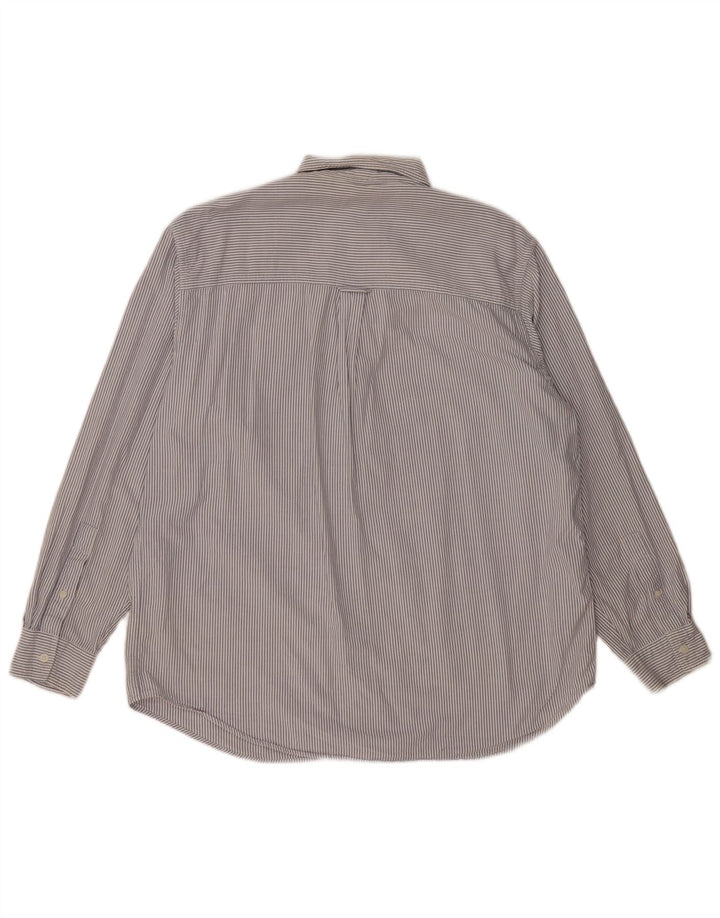 Camisa masculina CHAPS grande algodão listrado azul